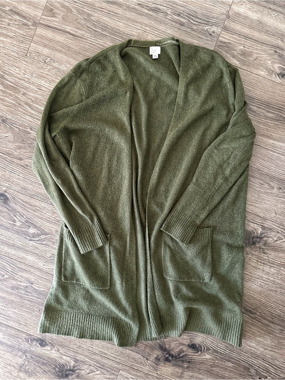a new day Olive Open-Front Knit Cardigan